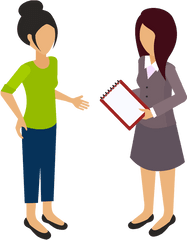 Two People Talking - Clipart Woman Business Hd Png Download Two Women Talking Cartoon