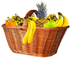 Basket Fresh Fruit HD Image Free - Free PNG