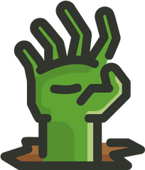 Evil Halloween Hand Undead Zombie - Zombie Hand Png Cartoon