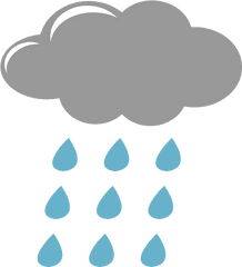 Clouds And Raindrops Clipart - Copyright Free Rain Png