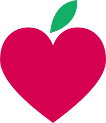 Apple Hearts Transprent Png - Apple Heart Clip Art