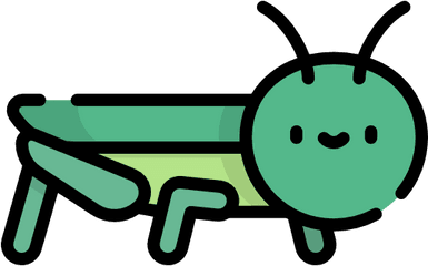 Grasshopper - Free Animals Icons Saltamontes Kawaii Png