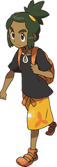 Pokemon Sun U0026 Moon Characters Pokeshopper - Hau Sun And Moon Png