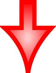 Arrow Down Red - Red Arrow Down Png File