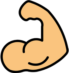 Muscle Icon Of Colored Outline Style - Muscle Icon Free Png