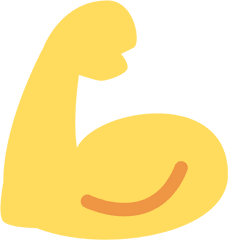 Flexed Biceps Emoji - Muscle Emoji Twitter Png