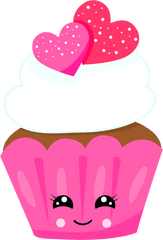 Chocolate Heart Cupcake Kawaii Decoden Dealer - Transparent Kawaii Cupcake Png