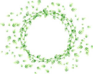 Free Green Border Png Download Clip Art - Leaf Circle Photo Frame