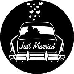 Wedding Car Silhouette Png - Just Married Car Svg