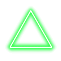 Green Neon Triangle Border Png - Neon Triangle Png