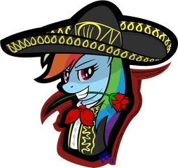 Mariachi Rainbow Dash Safe Solo - My Little Pony Mexican Png