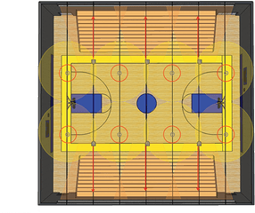 Download Basketball Court With Bleachers Diagram Hd Png - Parcheesi