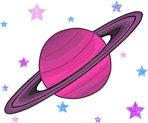 Planet Clipart Tumblr - Aesthetic Saturn Png