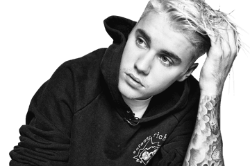 Justin Bieber Black White Png Image - Black And White Singers