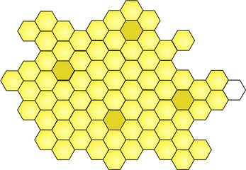 Honeycomb Yellow Design - Beehive Cells Graphics Png