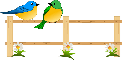 Clip - Birds In Garden Clipart Png