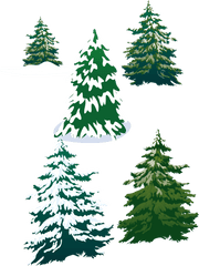 Vector Snowy Pine Trees Png Download - 25583420 Free Snowy Pine Trees Clip Art