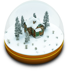 Xmas Snow Globe Icon - Christmas Snow Globe Png