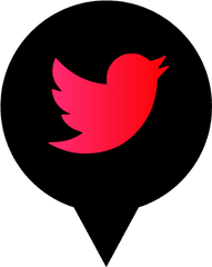 Twitter Free Black Red Social Media Pin Icon Designed By Png Logo Image