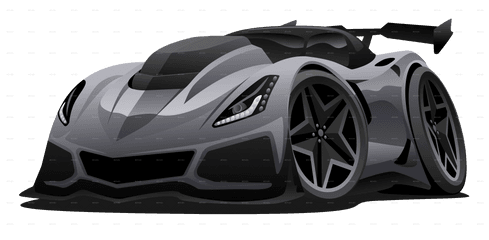 Modern American Sports Car Cartoon - Cartoon Sports Car Png