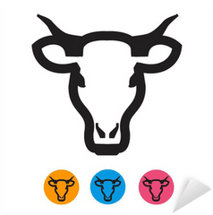 Cow Icon Vector Format Sticker U2022 Pixers - We Live To Change Automotive Decal Png