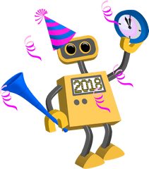 Happy New Year - Happy New Year 2019 Robot Png