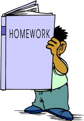 Clipart Homework Monitor - Cartoon Clipart Homework Png