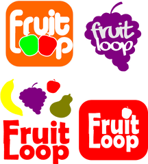 Loopy Fruit - Fruit Loop Board Game Logo Clip Art Png