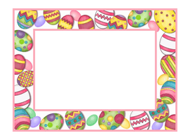 Border Eggs Easter Free Clipart HD - Free PNG