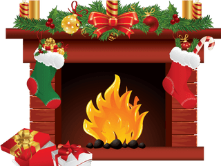 Download Merry Christmas Clipart Fireplace - Christmas Chimney Christmas Png