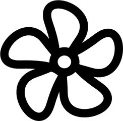 Flower Clip Art - Vector Clip Art Online Flower In Black Clipart Png