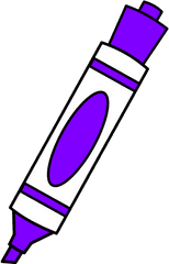 Purple Coloring Marker Png Svg Clip - Crayola Marker Transparent Background
