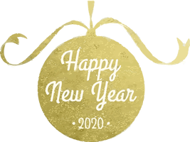 New Year 2020 Text Yellow Font For Happy Lyrics - Free PNG