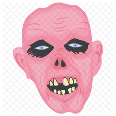 Scary Face Icon Of Flat Style - Illustration Png