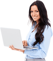 Laptop Png Transparent Images Clipart - Woman With Laptop Png