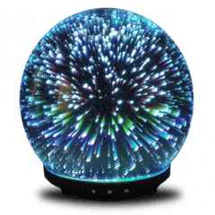 3d Gala - 230ml Ultrasonic Glass Diffuser With 3d Led Light Effect In Many Colors Led Light Effect Png