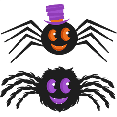 Spider Set Svg Cutting Files For Scrapbooking Halloween - Halloween Cute Spider Clipart Png