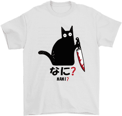 Pin - Shirts Black Cat Knife Nani Png