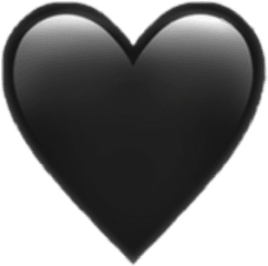 Black Heart Emoji Whatsapp Png Image - Black Heart Emoji Transparent Background