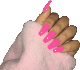 Nails Acrylic Floralpngs - Acrylic Nails Transparent Png