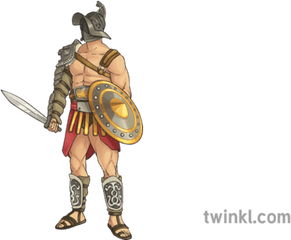 Roman Gladiator Illustration - Roman Gladiator Png