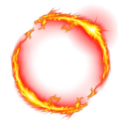 Download Fire Ring Dragon Flame Icon - Blue Fire Circle Png
