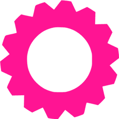 Deep Pink Gear Icon - Transparent Png