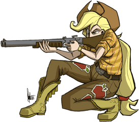 Theartrix - Human With Gun Cartoon Png