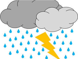 Hurricane Clipart Thunderstorm - Storm Cloud Clipart Png Thunder And Lightning Clipart