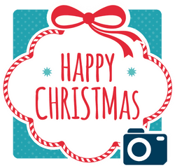 Happy Christmas Frames - Minimalist Christmas Card Template Png