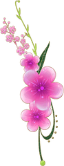 Sweet Pink Flowers Png - Flor De Melissa Desenho