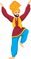 Makar Sankranti Cartoon Costume Animation For Happy Day - Free PNG