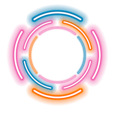 Neon Round Circle Rounds Yuvarlak Frame Frames Border - Neon Png For Picsart