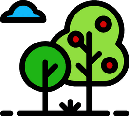 Fruit Tree Vector Svg Icon - Arbol Frutal Png Icono